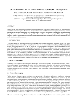 spatio-temporal phase unwrapping using integer