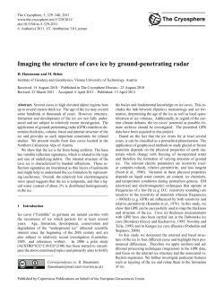 Imaging the structure of cave ice by ground