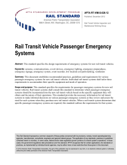 Rail Transit Vehicle Passenger Emergency Systems