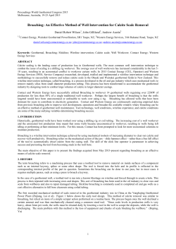 Broaching, an Effective Method of Wireline Intervention for Calcite