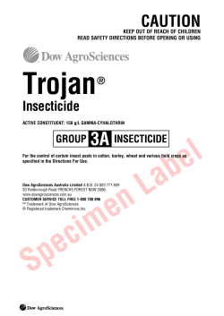 Trojan Insecticide label