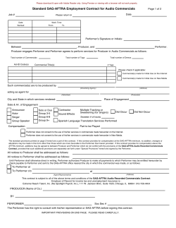 SAG-AFTRA Audio Commercials Contract