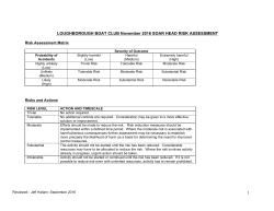 Risk Assessment - Loughborough Boat Club