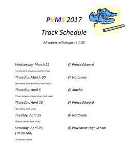 Track Schedule - Park View Middle School
