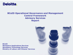 BCeID Operational Governance and