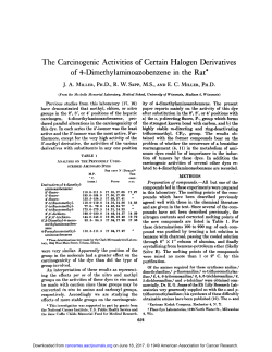 The Carcinogenic Activities of Certain Halogen