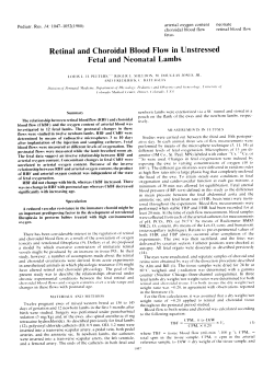 Retinal and Choroidal Blood Flow in Unstressed