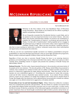 McLennan Republicans Newsletter September 2016