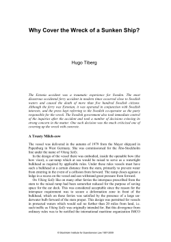 Tiberg: Why Cover the Wreck of a Sunken Ship