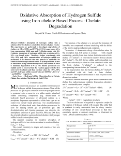 Oxidative Absorption of Hydrogen Sulfide using Iron
