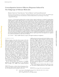 Cross-adaptation between Olfactory Responses Induced by Two