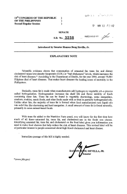 SBN-3238 (as filed) - Senate of the Philippines