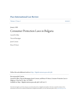 Consumer Protection Laws in Bulgaria