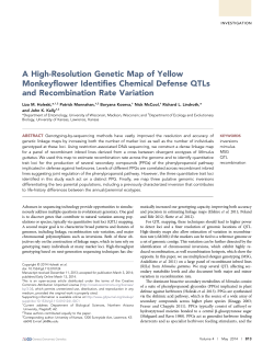 A High-Resolution Genetic Map of Yellow Monkeyflower Identifies