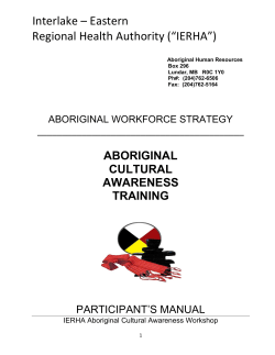 aboriginal cultural awareness training - Interlake