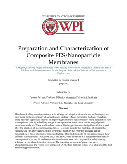 Preparation and Characterization of Composite PES/Nanoparticle