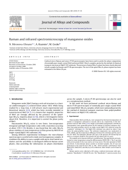 Journal of Alloys and Compounds Raman and infrared