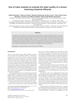 Use of index analysis to evaluate the water quality of a stream