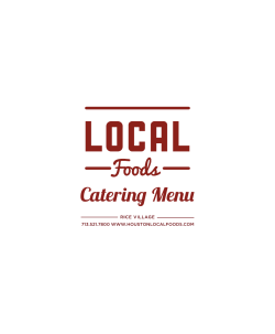Catering Menu
