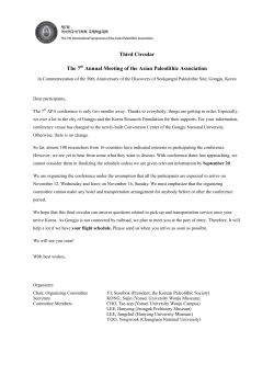 Third Circular The 7th Annual Meeting of the Asian Paleolithic