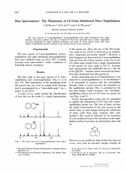 Mass Spectrometry: The Elimination of CO from