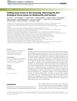 Adding Some Green to the Greening