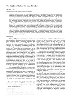 The Origins of Eukaryotic Gene Structure