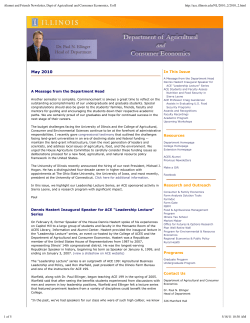 May - Department of Agricultural and Consumer Economics