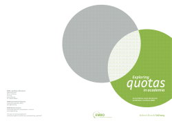 Exploring Quotas in Academia
