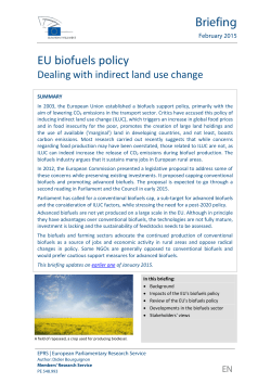 Dealing with impacts of indirect land use change