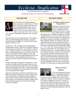 Ecclesia Anglicana - All Saints Anglican Church | Mills River NC