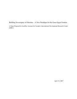 A New Paradigm for the Gaza-Egypt Frontier