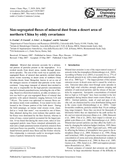 Size-segregated fluxes of mineral dust from a desert area of