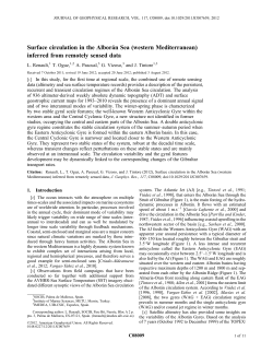 Surface circulation in the Alborn Sea (western Mediterranean