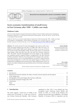 Socio-economic transformation of small towns in East Germany after