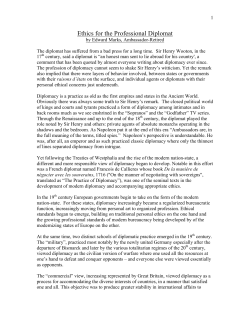Marks, Ethics for the Prof Diplomat