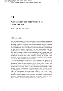 Globalization and Voter Turnout in Times of Crisis