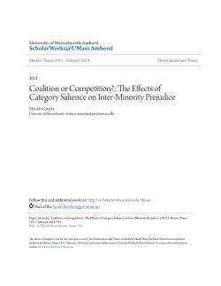 Coalition or Competition?: The Effects of Category Salience on Inter