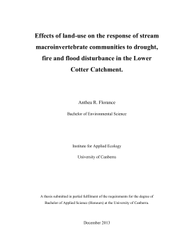 Effects of land-use on the response of stream macroinvertebrate