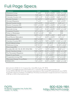Full Page Specs - National Country Market