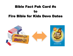 Bible Fact Pak Cards paired with the Fire Bible for Kids Devotional