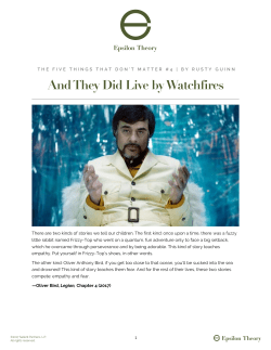 Epsilon Theory | And They Did LIve by Watchfires | May 19, 2017