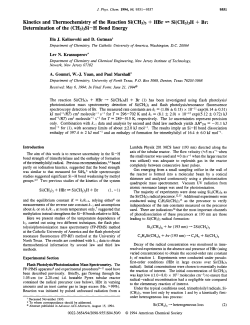 Kinetics and Thermochemistry of the Reaction Si (CH3) 3+ HBR   Si