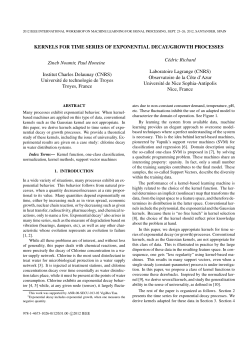 KERNELS FOR TIME SERIES OF EXPONENTIAL DECAY/GROWTH