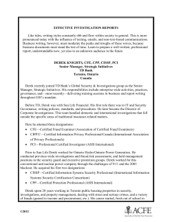 EFFECTIVE INVESTIGATION REPORTS Like tides, writing styles