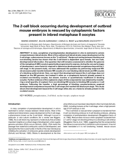 Full Text - The International Journal of Developmental Biology