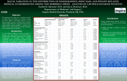 racial variation in the distribution of demographics, body mass and