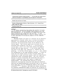 Conformational analysis of polynucleotides. I. The favorable left
