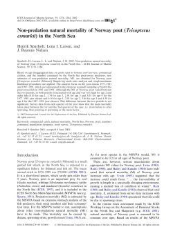 Non-predation natural mortality of Norway pout