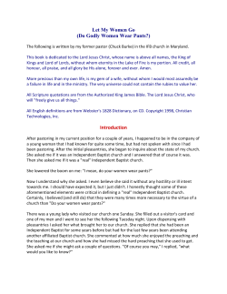 Let My Women Go (Do Godly Women Wear Pants